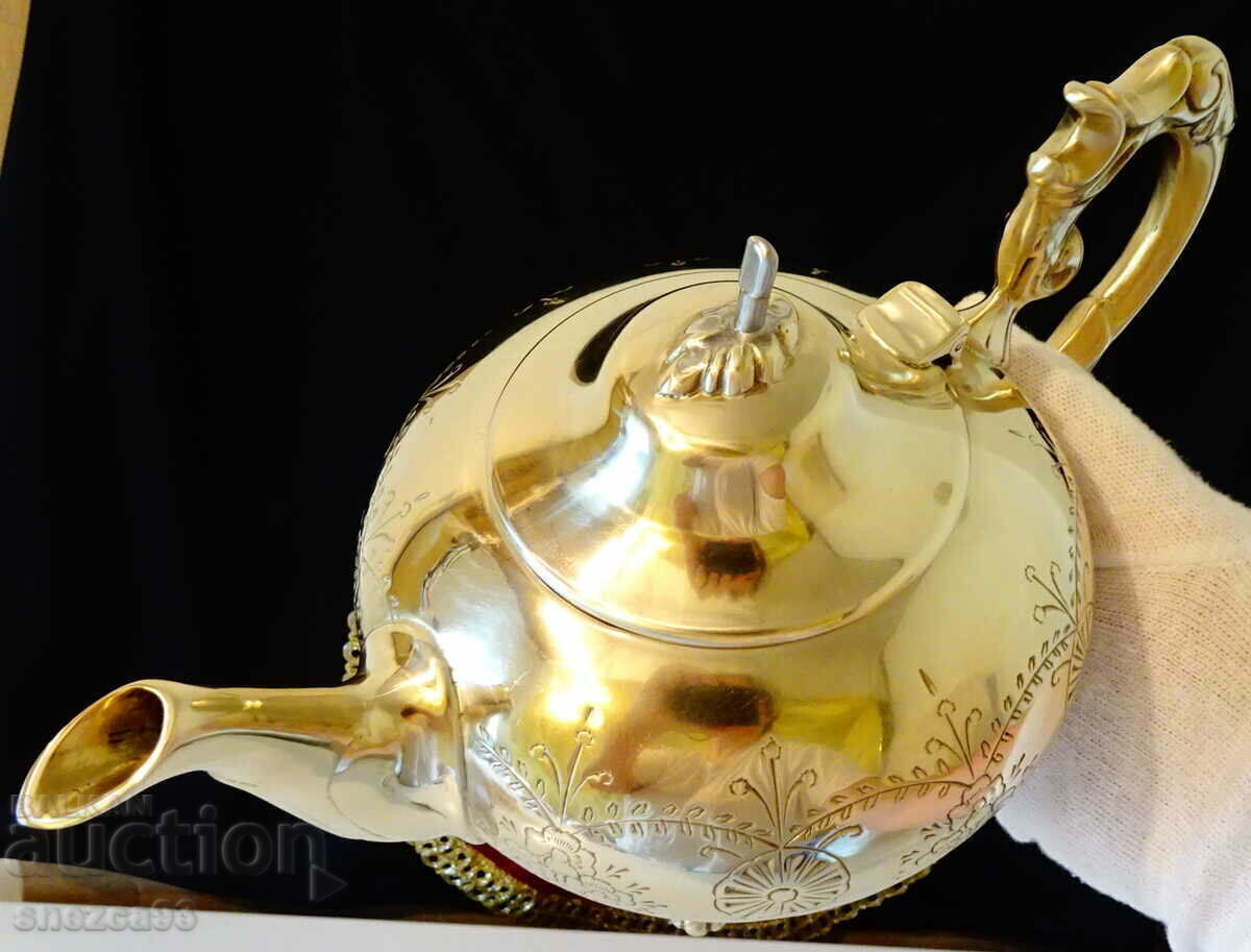 English Bronze Teapot, Jug, Rococo - 5 English Bronze Teapot, Jug, Rococo - 5