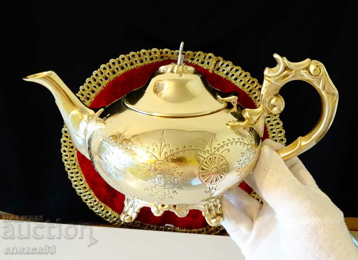 English Bronze Teapot, Jug, Rococo - 7 English Bronze Teapot, Jug, Rococo - 7