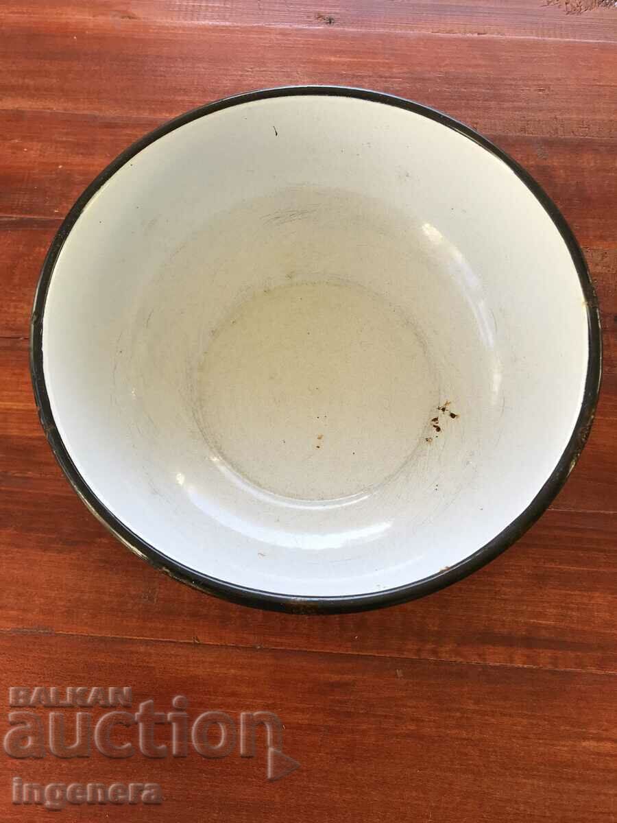 BOWL PANICA ENAMELLED LARGE DISH FROM SOCA - 5 BOWL PANICA ENAMELLED LARGE DISH FROM SOCA - 5