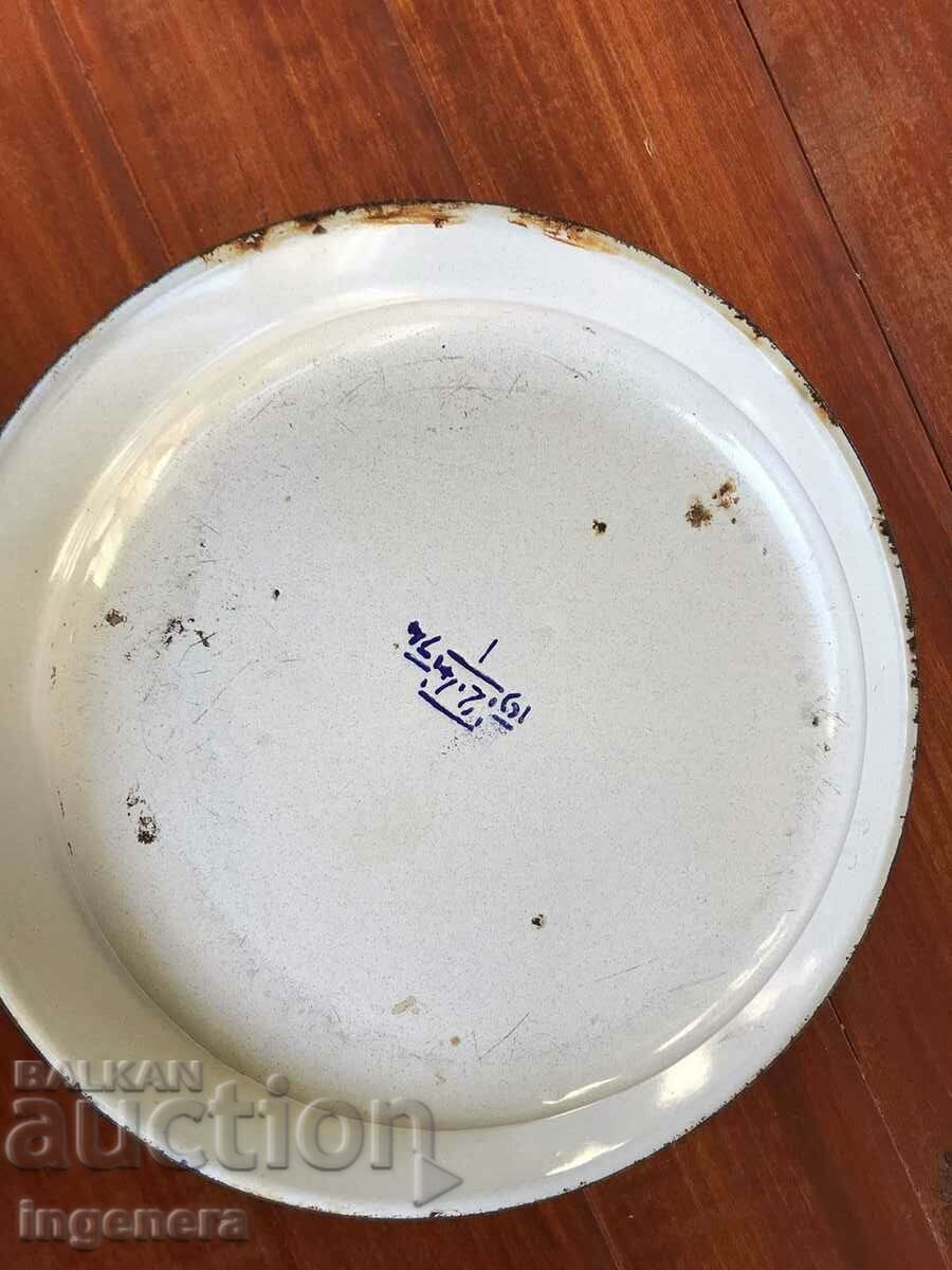 ENAMELED METAL PLATE MARKED-1974 - 5 ENAMELED METAL PLATE MARKED-1974 - 5