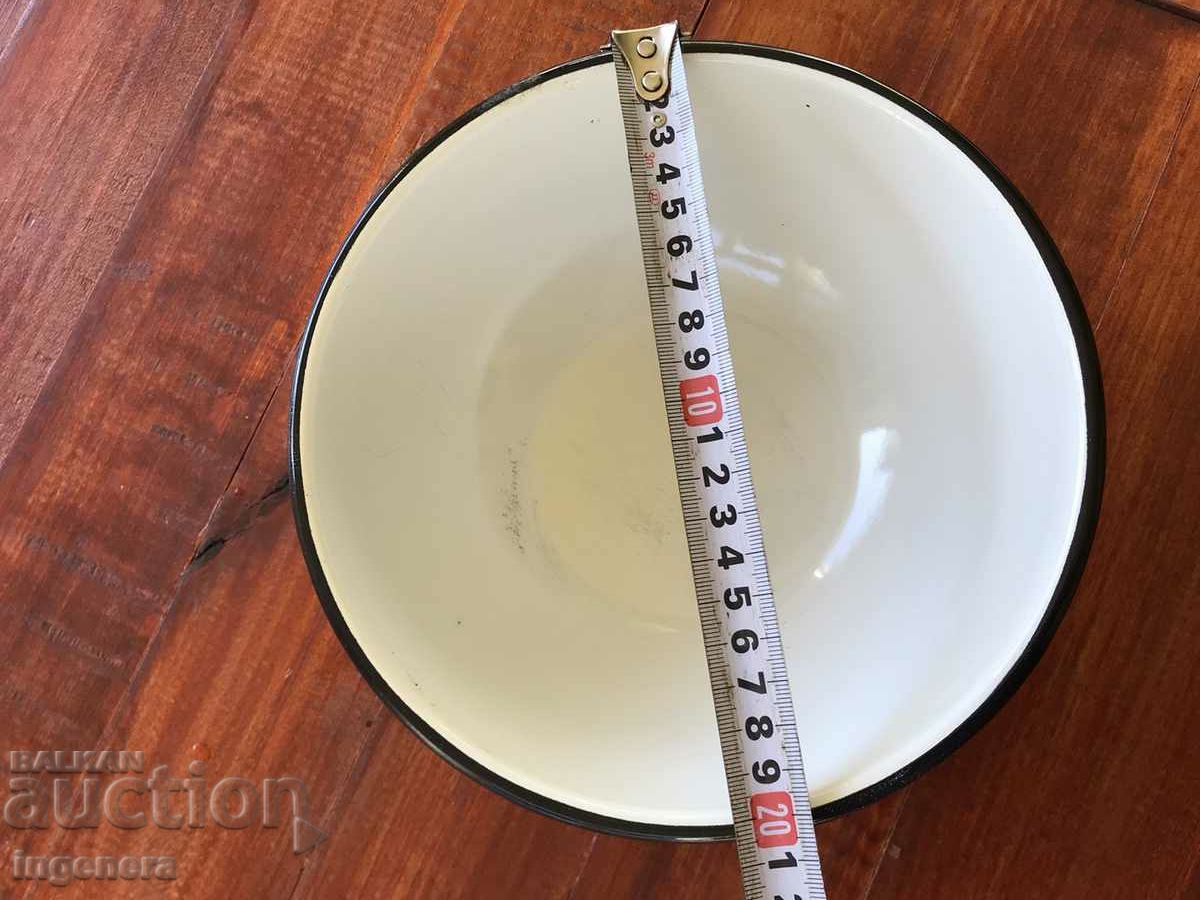BOWL PANICA ENAMELLED LARGE DISH FROM SOCA with price 10.00 BGN | € 5.11 BOWL PANICA ENAMELLED LARGE DISH FROM SOCA with price 10.00 BGN | € 5.11