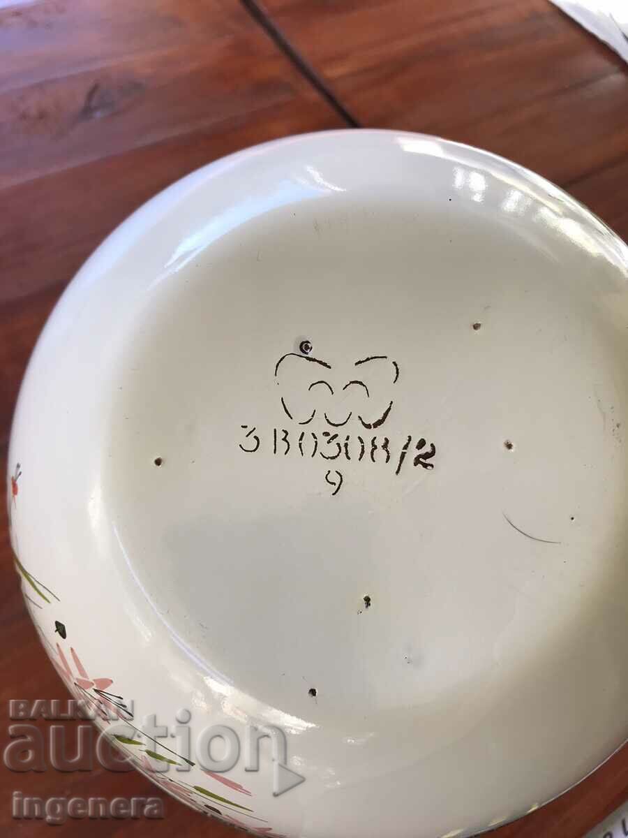 BOWL PANICA ENAMELLED LARGE DISH FROM SOCA - 6 BOWL PANICA ENAMELLED LARGE DISH FROM SOCA - 6