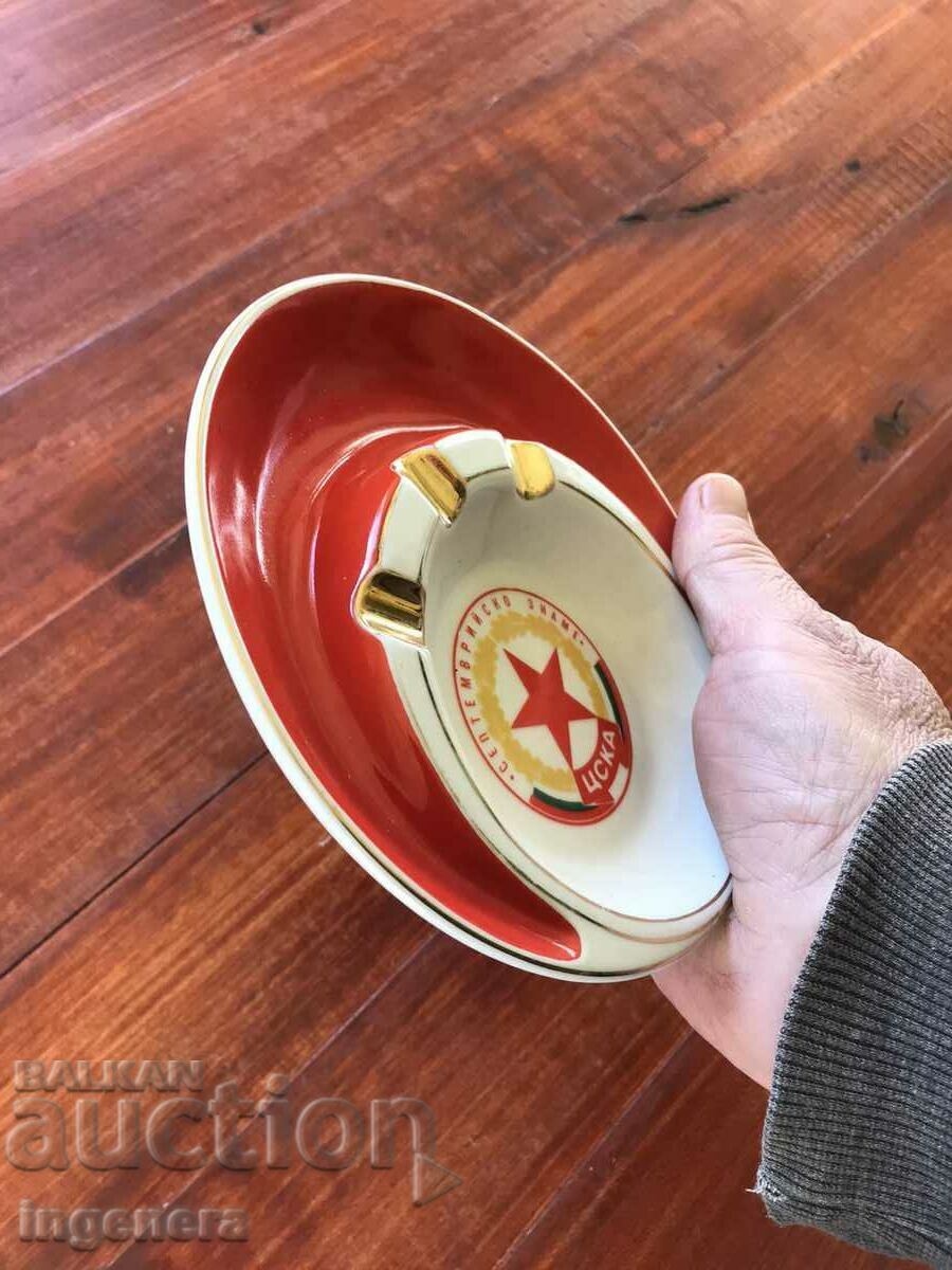 Auction PORCELAIN ASHTRAY "CSKA-SEPTEMBER FLAG" GOLD PLATED NEW Auction PORCELAIN ASHTRAY "CSKA-SEPTEMBER FLAG" GOLD PLATED NEW