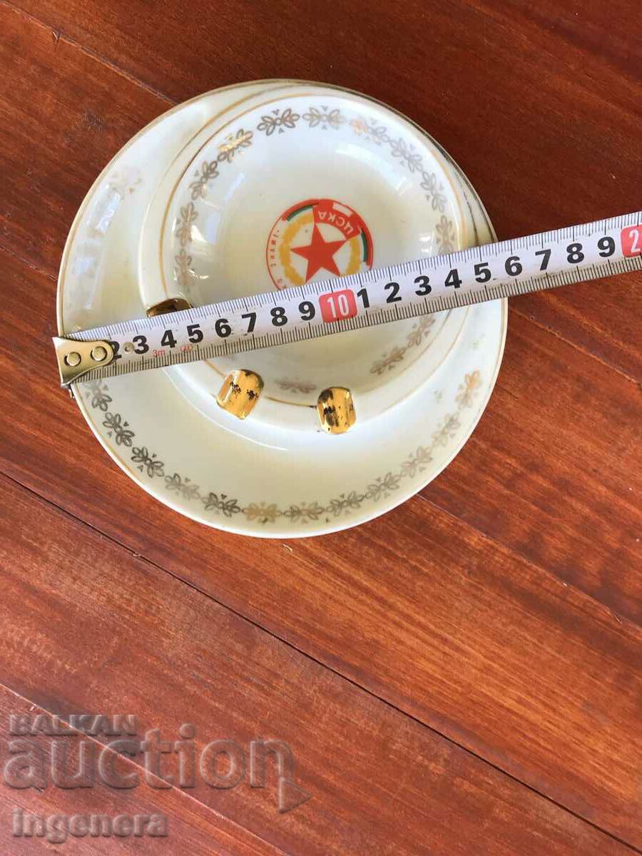 Auction PORCELAIN ASHTRAY "CSKA-SEPTEMBER FLAG" GOLD PLATED Auction PORCELAIN ASHTRAY "CSKA-SEPTEMBER FLAG" GOLD PLATED