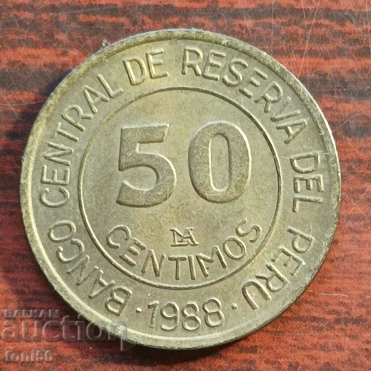 Перу - 50 сентимос 1988 UNC
