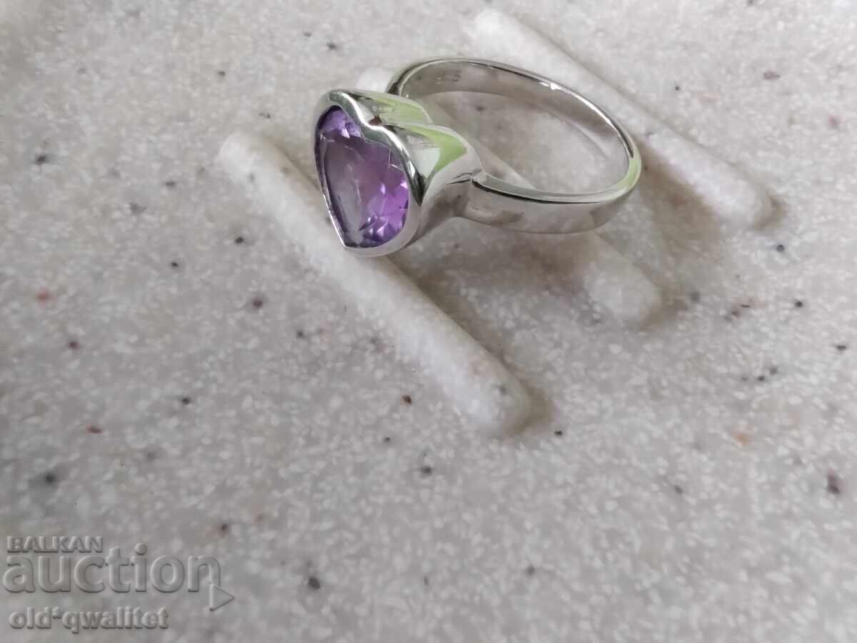 Silver ring with Amethyst, size 60-61 with price 197.00 BGN | € 100.72 Silver ring with Amethyst, size 60-61 with price 197.00 BGN | € 100.72
