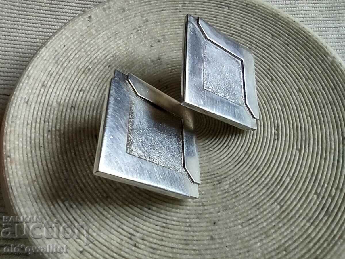 Earrings, Silver 925, Designer approx. 3/3 cm, diamond-shaped Earrings, Silver 925, Designer approx. 3/3 cm, diamond-shaped