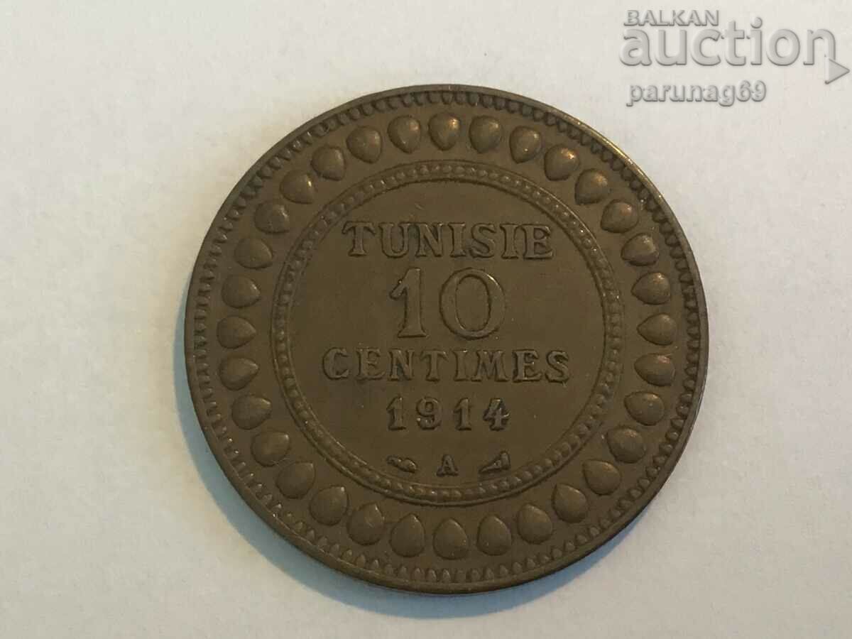 Tunisia 10 centimes 1332 (1914) an (SF)