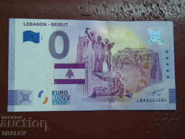 Delivery of Souvenir banknote 0 euro - Lebanon - Unc