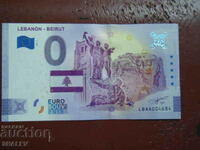 Сувенирна банкнота 0 евро - Ливан - Unc