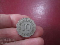 Mauritius 10 cents 1971