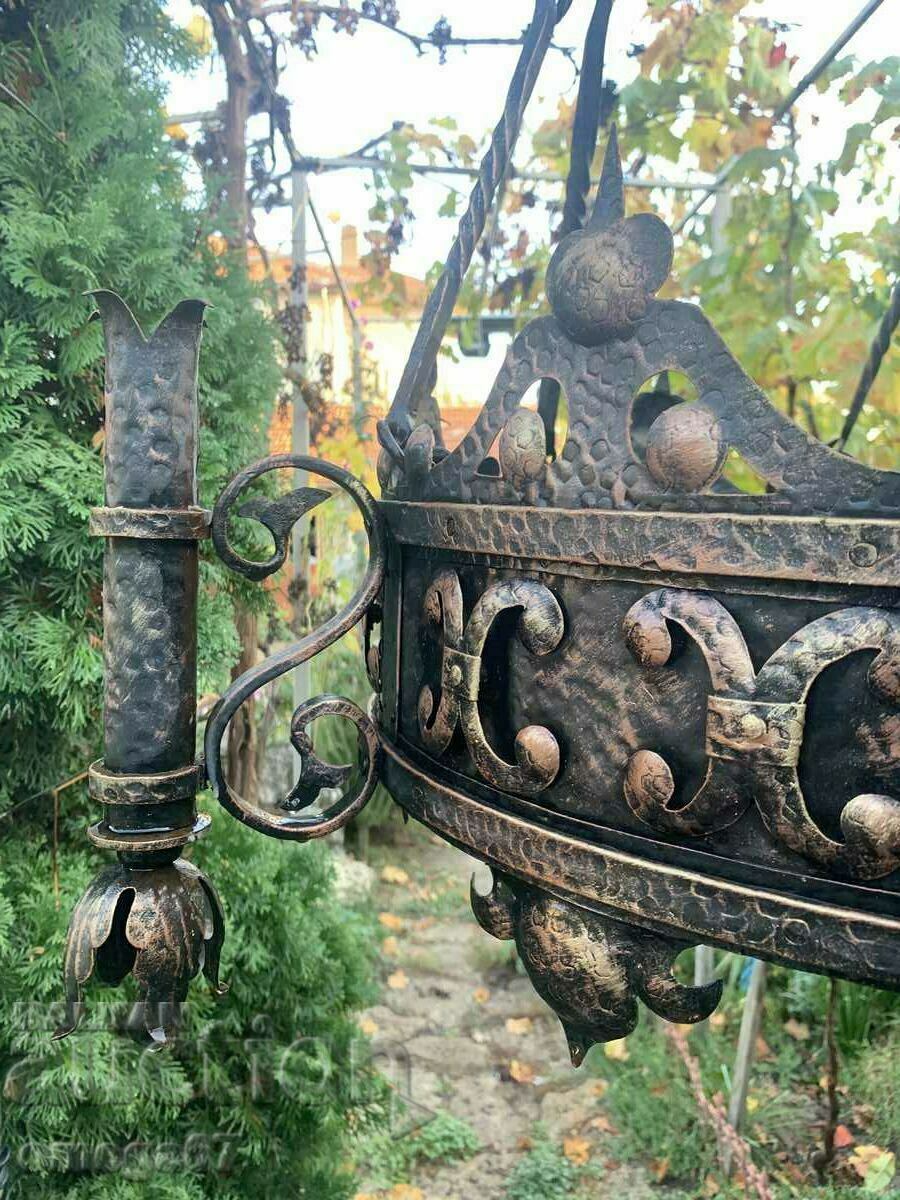 Candelabru mare, forjat, antic de la inceput. în secolul al XX-lea - 6 Candelabru mare, forjat, antic de la inceput. în secolul al XX-lea - 6