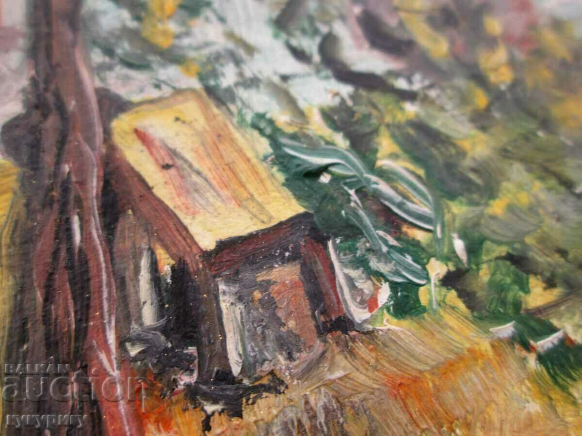 Delivery of Old picture drawing rural yard landscape unsigned Delivery of Old picture drawing rural yard landscape unsigned