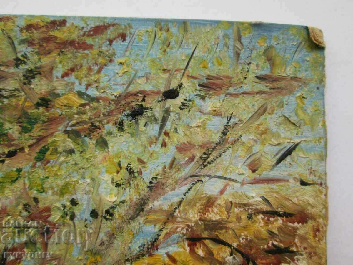 Old picture drawing rural yard landscape unsigned - 5 Old picture drawing rural yard landscape unsigned - 5