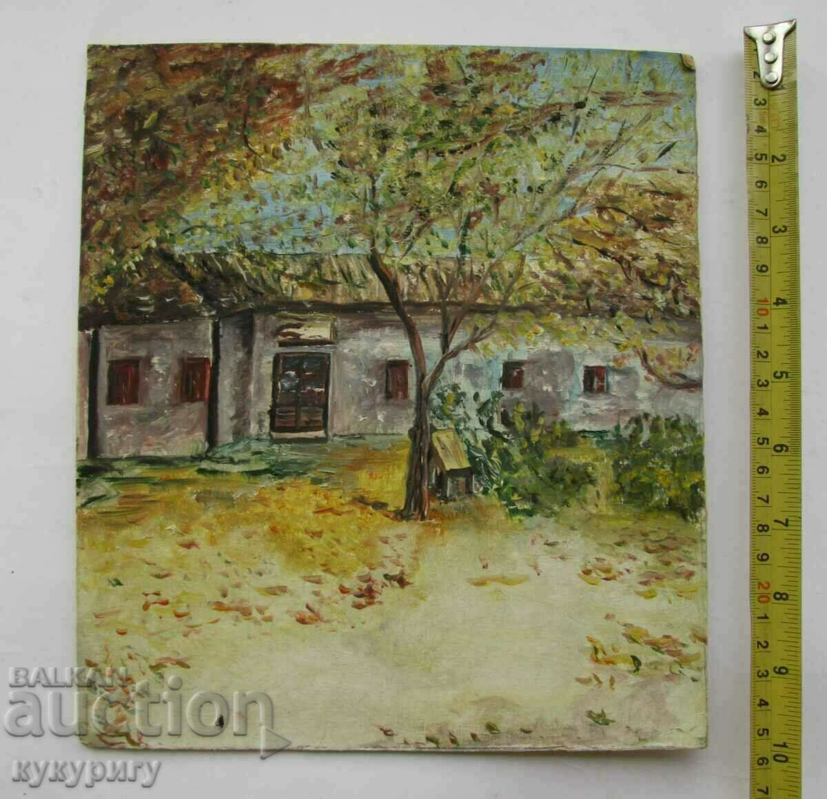 Old picture drawing rural yard landscape unsigned - 7 Old picture drawing rural yard landscape unsigned - 7