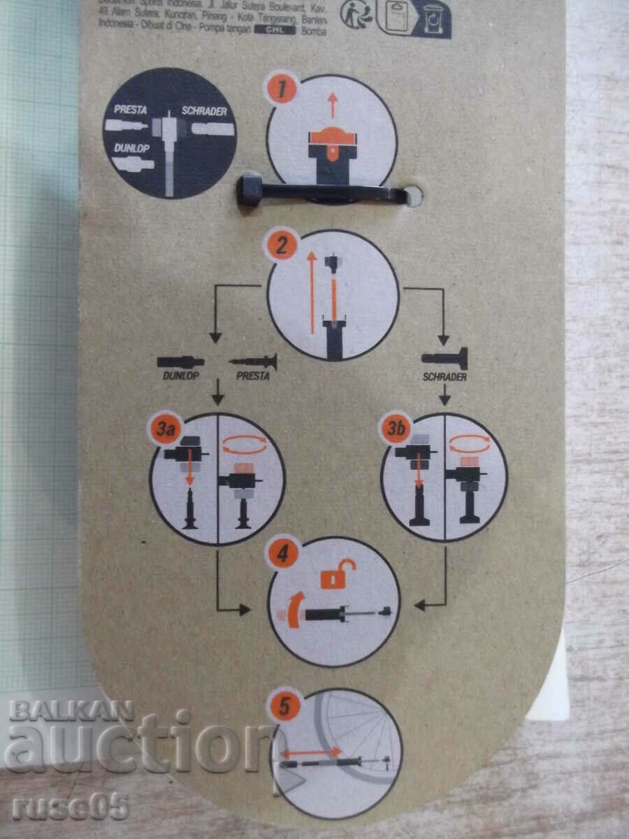 Hand pump for mountain bike red new - 1 - 7