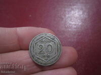1919 20 centesimi Italy letter R smooth gourt