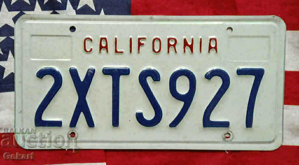 Αμερικανική πινακίδα κυκλοφορίας CALIFORNIA