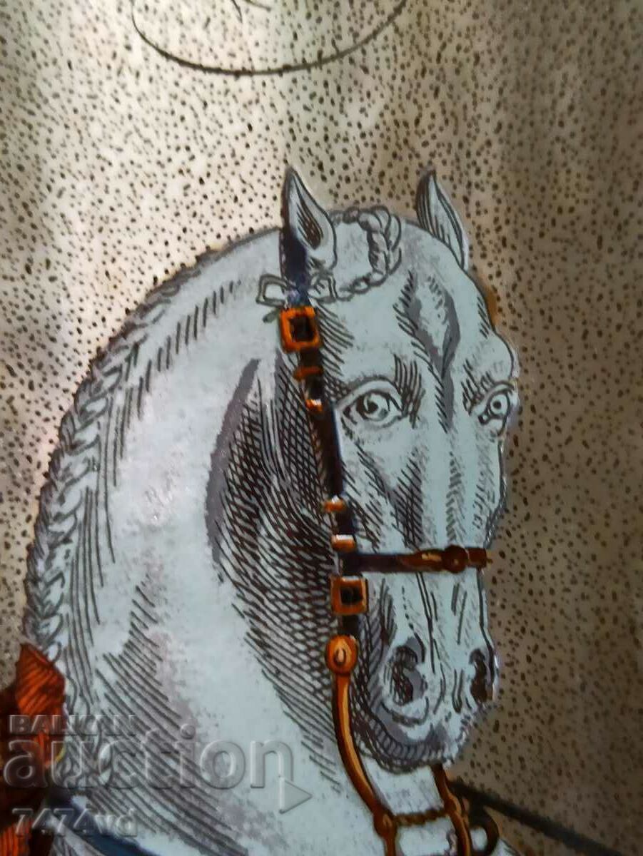 RARE OLD STAINED GLASS, NAPOLEON, DR - 5 RARE OLD STAINED GLASS, NAPOLEON, DR - 5