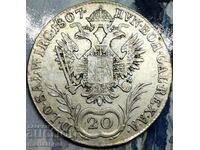 20 Kreuzers 1807 A - Vienna Austria - very rare