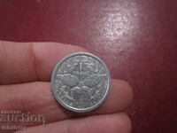 New Caledonia 1 franc 1994 Polynesia - Aluminum