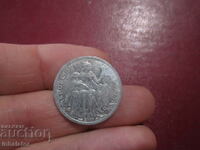 Полинезия 1 франк 2001 год Алуминий