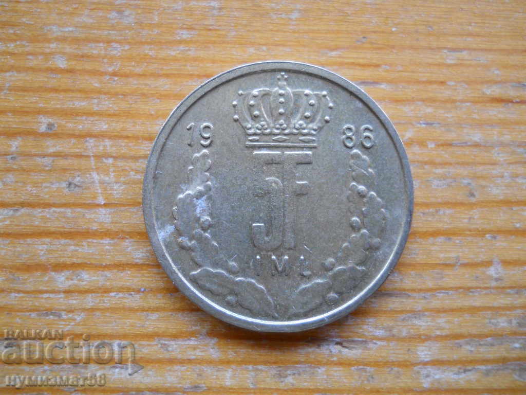 5 franci 1986 - Luxemburg