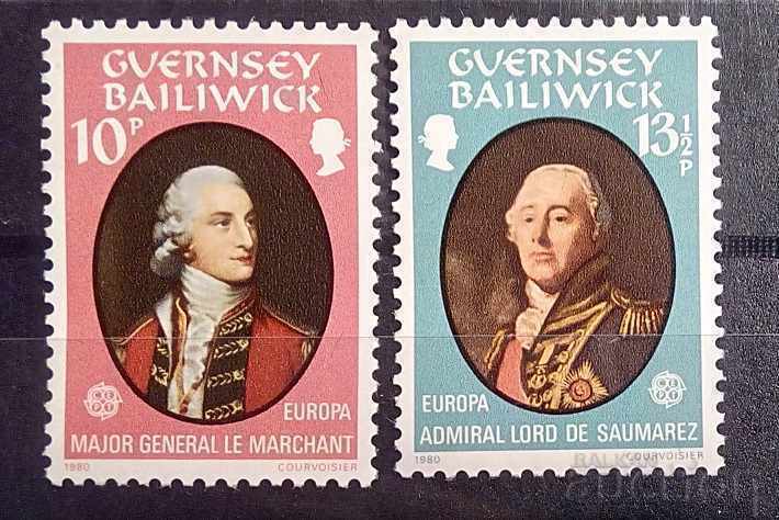 Guernsey 1980 Europe CEPT Personalities MNH