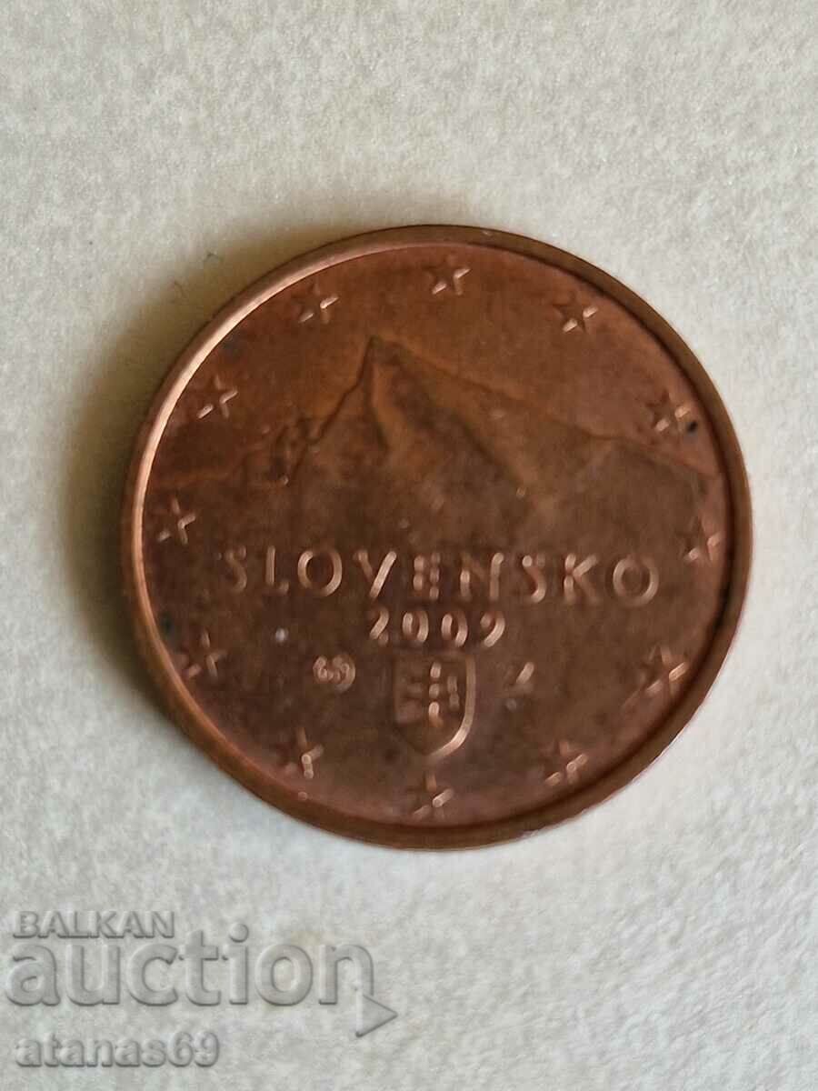 2 Евроцента Словакия 2009 г.