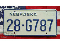 American license plate Plate NEBRASKA