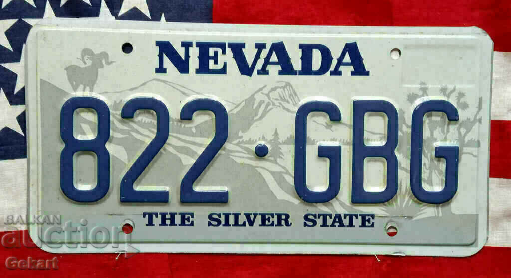Αμερικανική πινακίδα κυκλοφορίας NEVADA