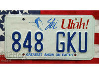 American License Plate Plate UTAH