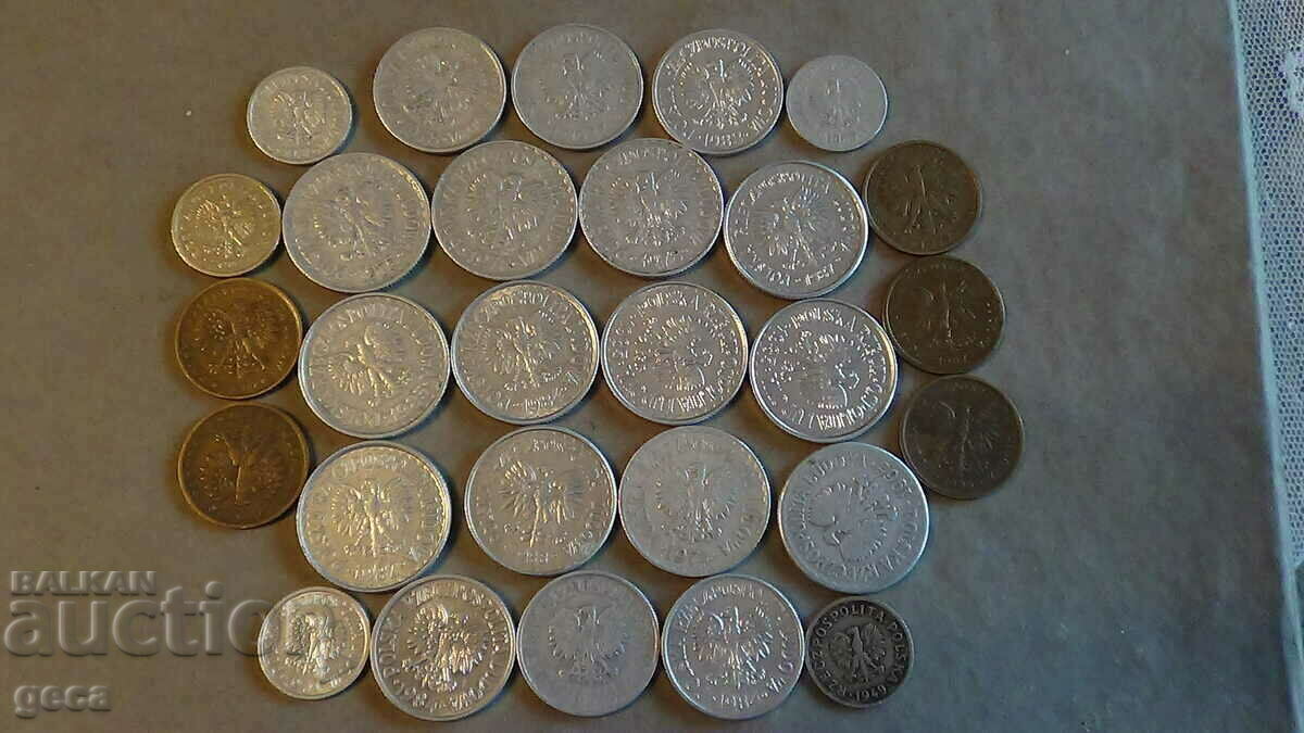 Lot of coins Poland 28 pieces - 6 Lot of coins Poland 28 pieces - 6