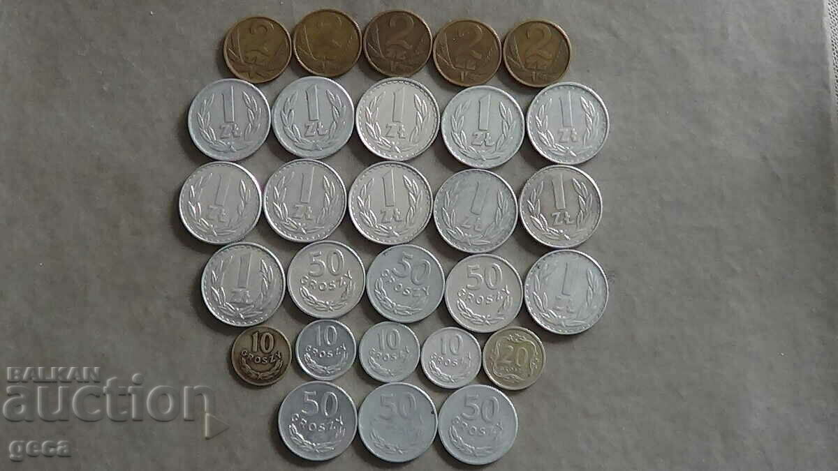 Lot of coins Poland 28 pieces Lot of coins Poland 28 pieces