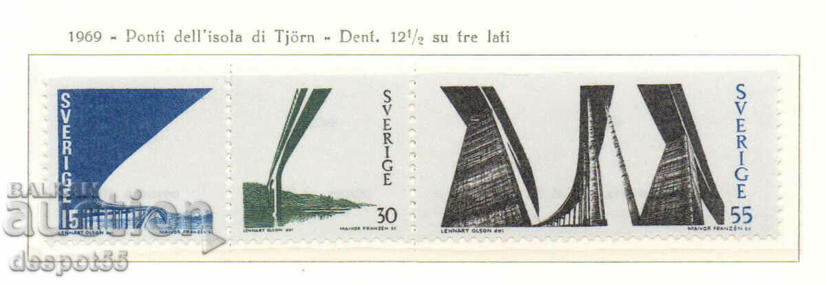 1969. Sweden. Bridges to the island of Tørn. Strip.