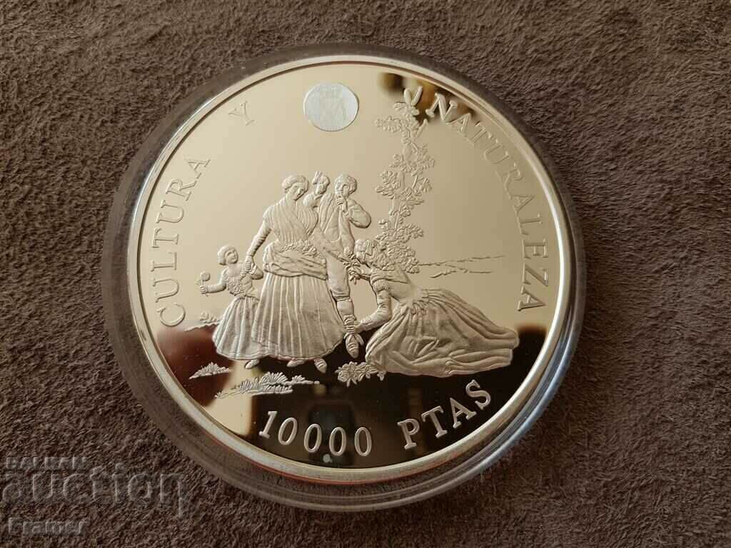 5 OZ 10000 Pesetas 1996 Spain The Nude Maha Francisco Goya - 5