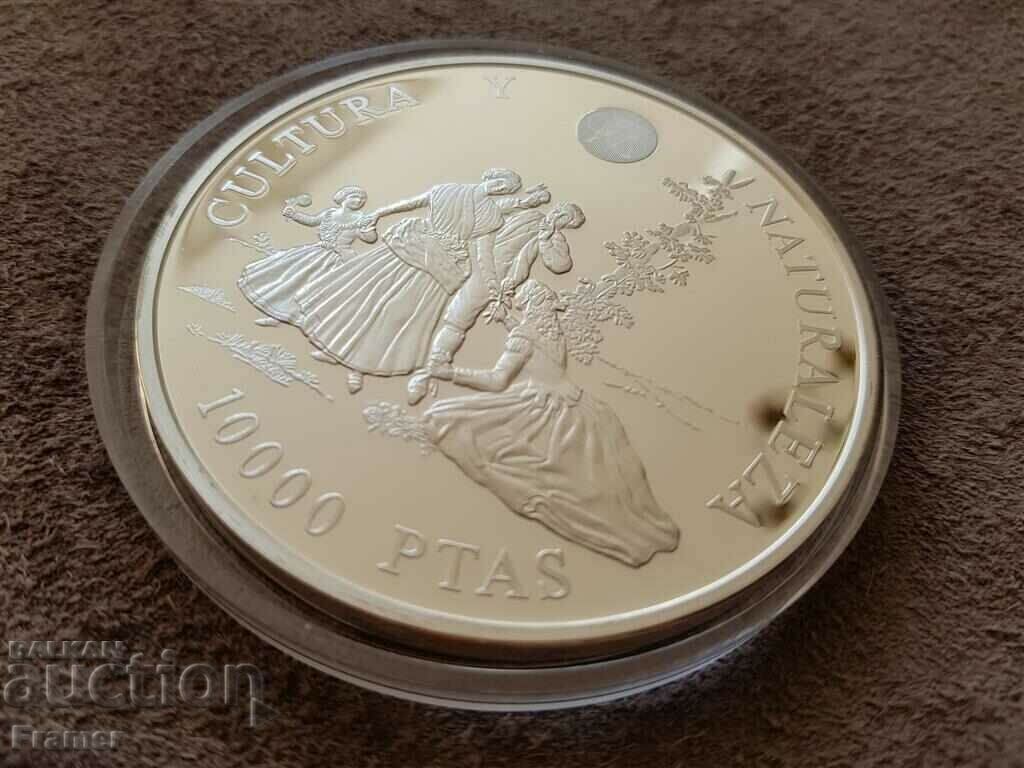 5 OZ 10000 Pesetas 1996 Spain The Nude Maha Francisco Goya - 6
