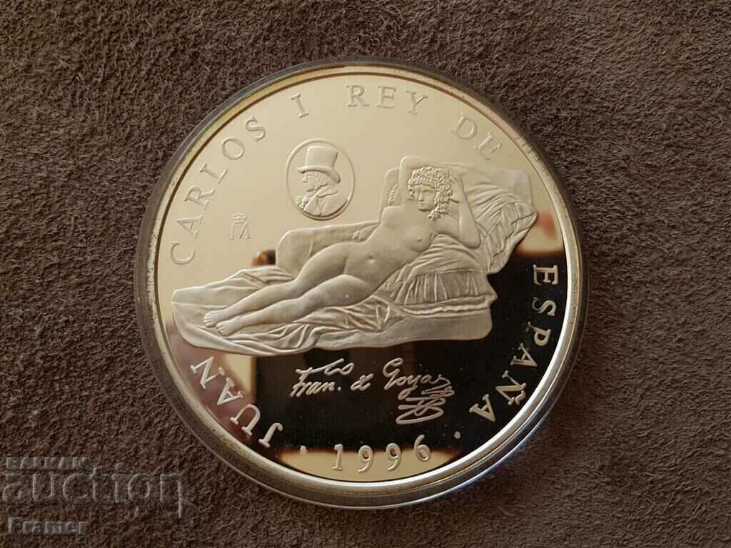 5 OZ 10000 Pesetas 1996 Spain The Nude Maha Francisco Goya