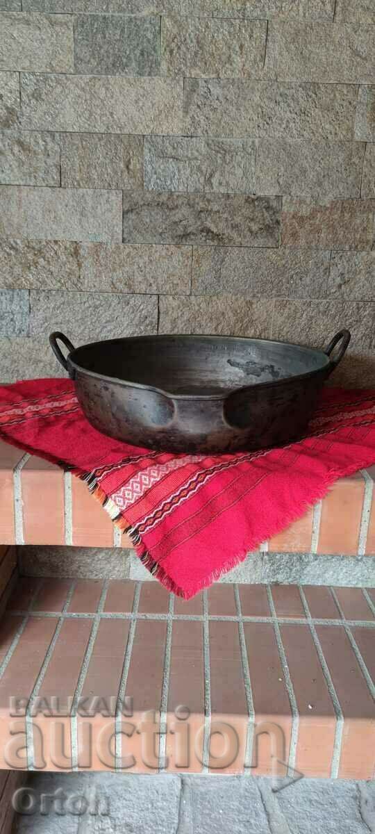 Παλιό σφυρήλατο χάλκινο τηγάνι - 1926 - 7 Παλιό σφυρήλατο χάλκινο τηγάνι - 1926 - 7