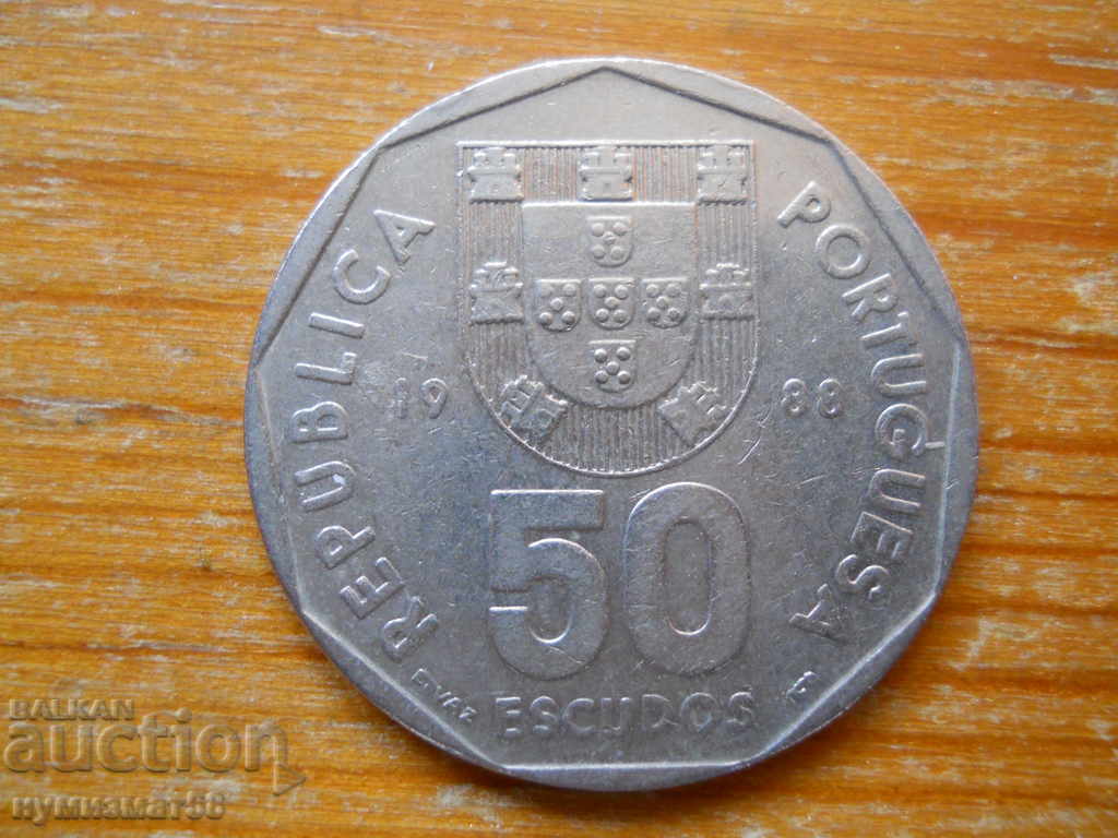 50 escudos 1988 - Portugal