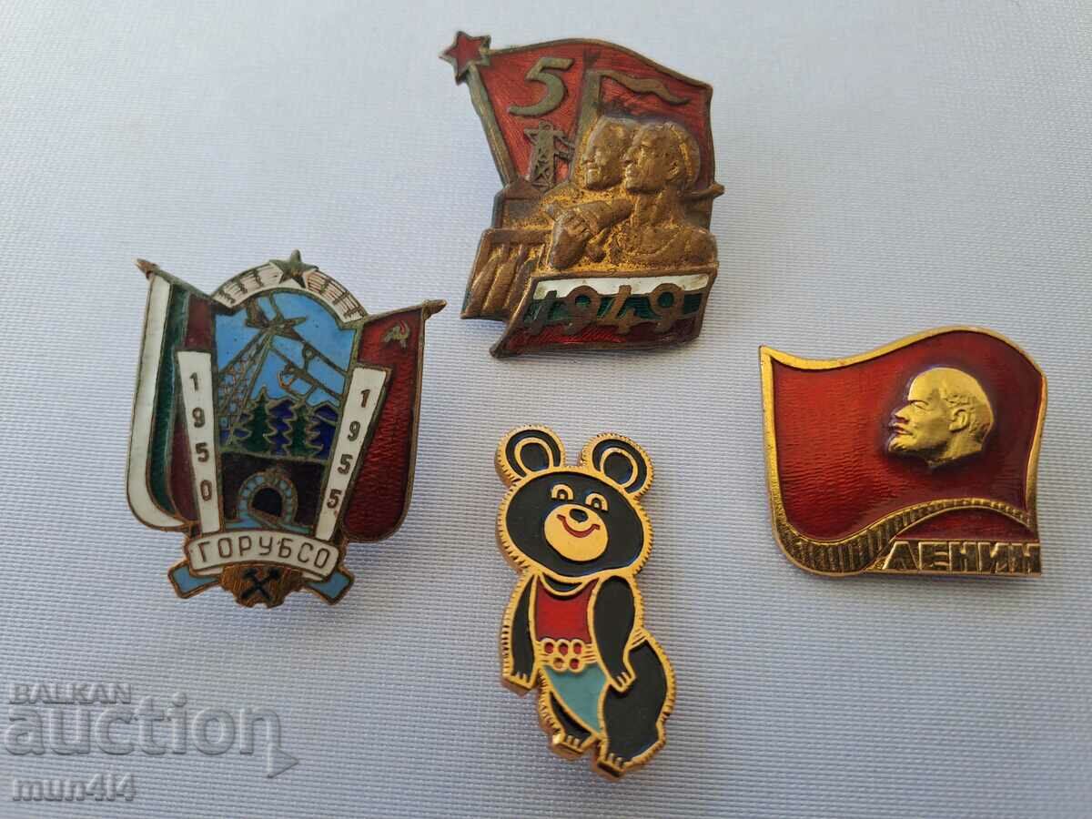 Badge lot Gorupso Lenin 1949 Misha