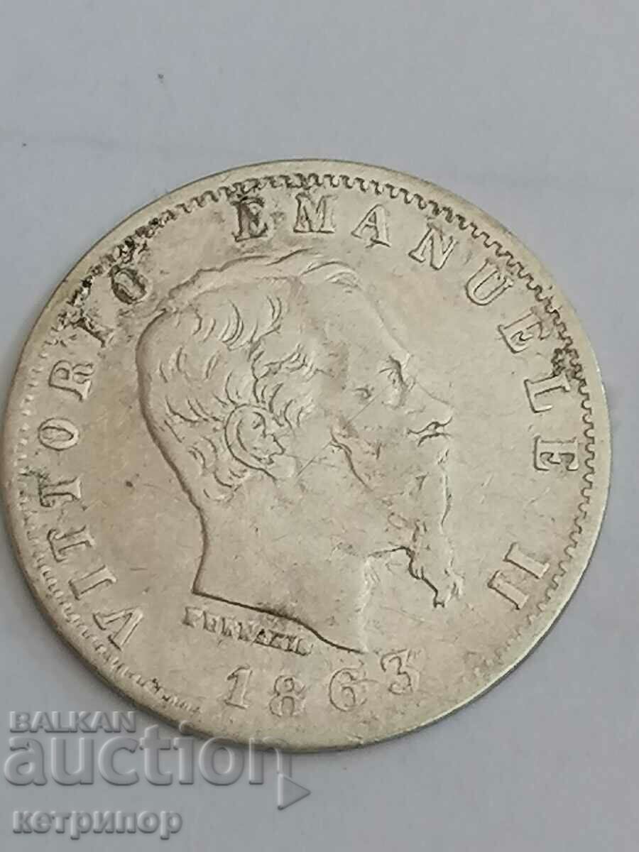 Italy 20 Centezima 1863 Silver M BN with price 23.00 BGN | € 11.76 Italy 20 Centezima 1863 Silver M BN with price 23.00 BGN | € 11.76