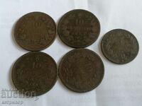 Lot de monede din Italia de diverși ani Cupru