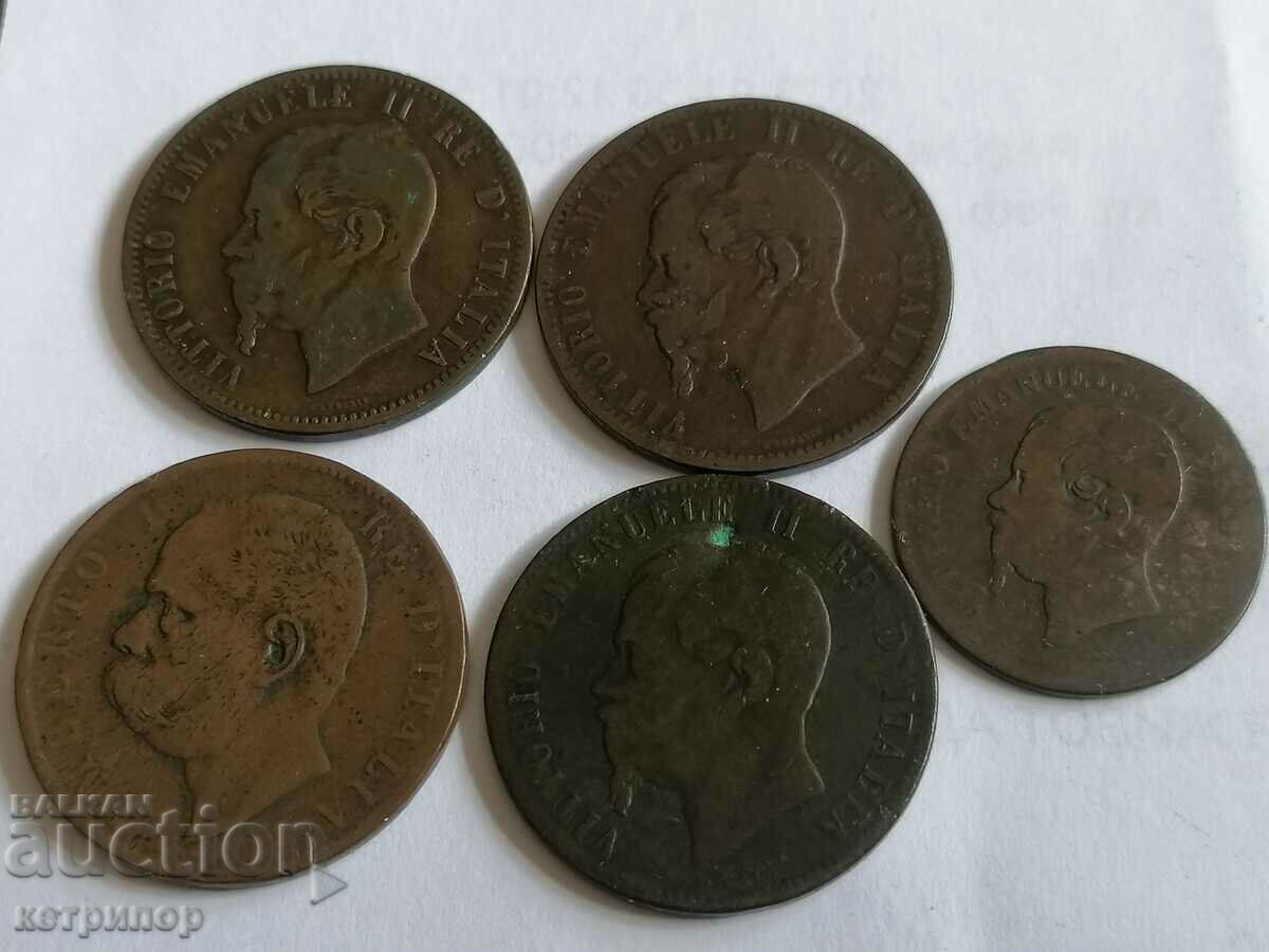 Lot Italy coins of various years Copper with price 11.00 BGN | € 5.62 Lot Italy coins of various years Copper with price 11.00 BGN | € 5.62