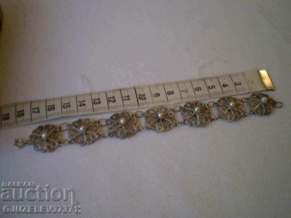 women's filigree bracelet with pearls with price 70.00 BGN | € 35.79 women's filigree bracelet with pearls with price 70.00 BGN | € 35.79