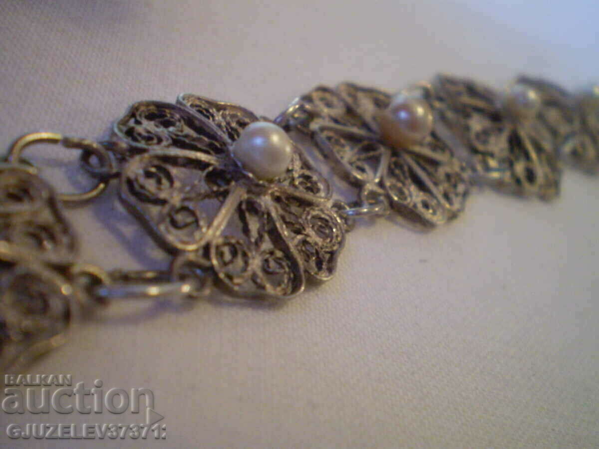 women's filigree bracelet with pearls - 5 women's filigree bracelet with pearls - 5