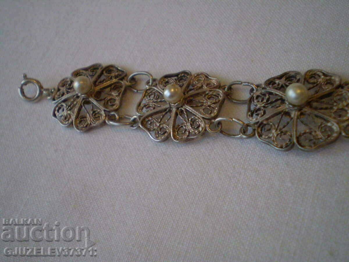women's filigree bracelet with pearls - 6 women's filigree bracelet with pearls - 6