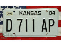 US license plate Plate KANSAS 2004
