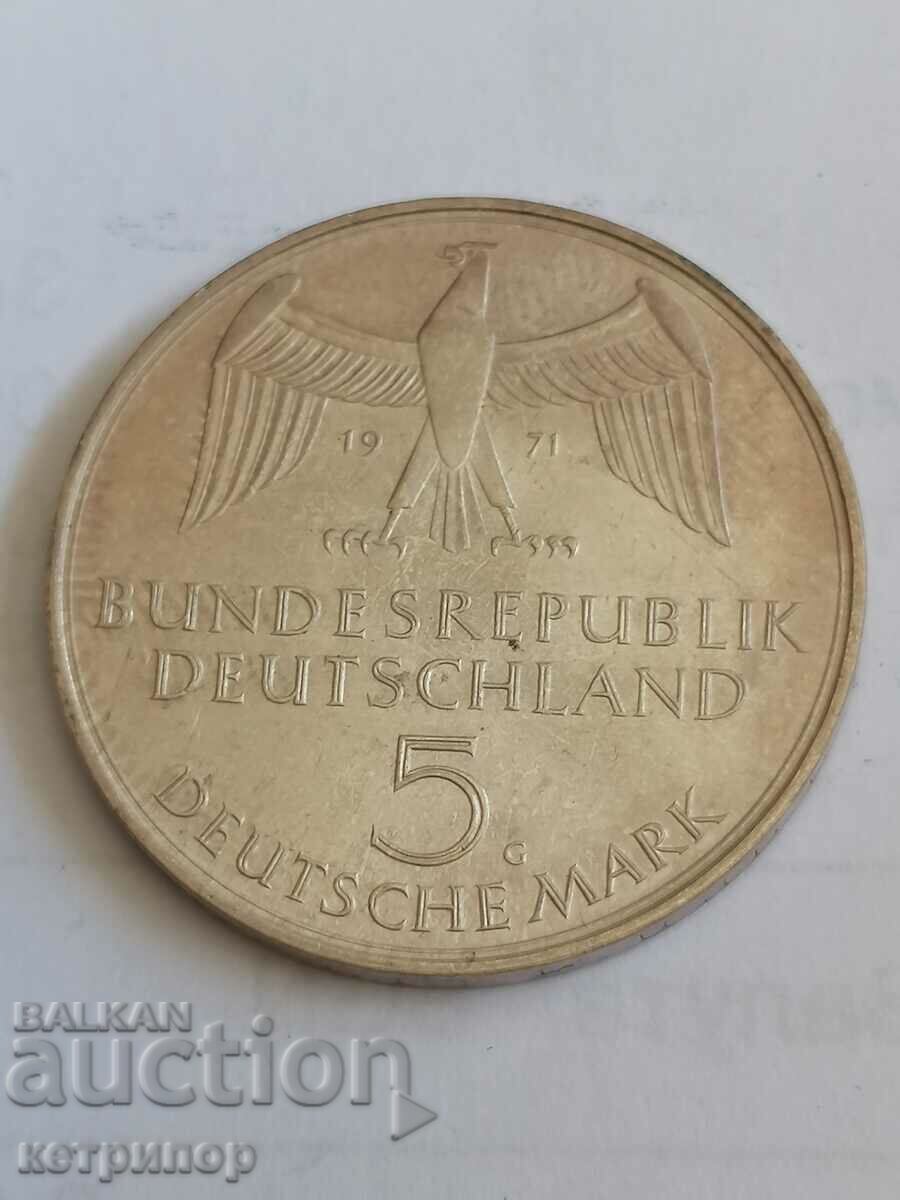 5 stamps Germany 1971 G silver. with price 35.00 BGN | € 17.90 5 stamps Germany 1971 G silver. with price 35.00 BGN | € 17.90