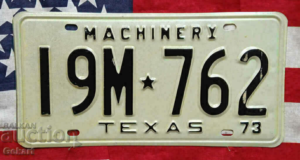 US License Plate TEXAS 1973